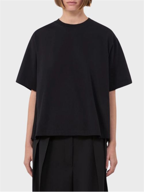 Cotton T-shirt with pleated back and logo detail SPORTMAX | 2612941041600002