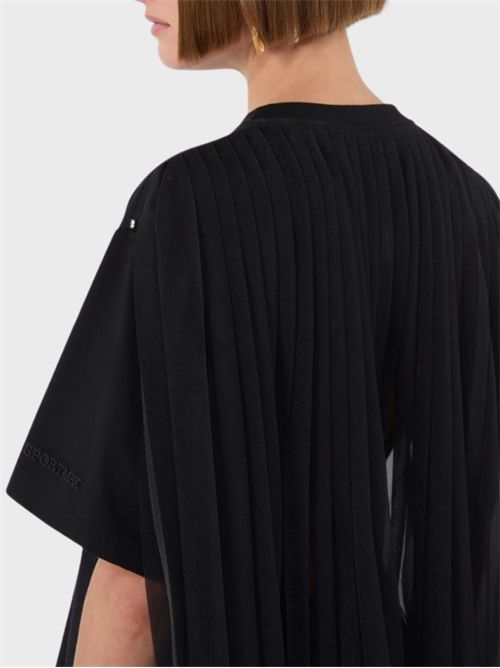 Cotton T-shirt with pleated back and logo detail SPORTMAX | 2612941041600002